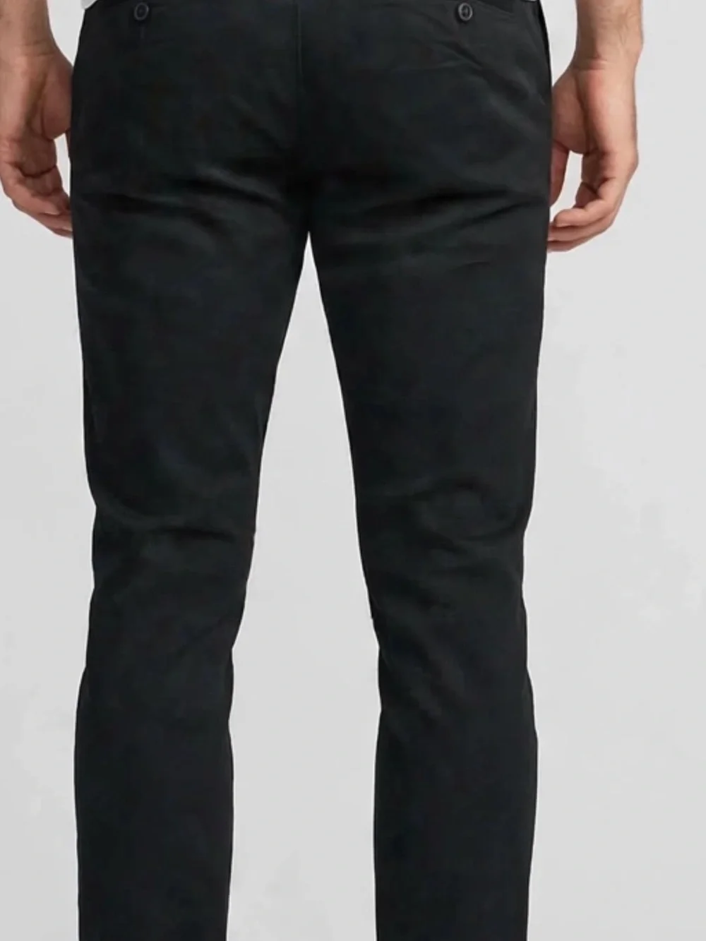 J.Crew 484 Slim-Fit Stretch Chino Pants Mens 34x34 Black Garment-Dyed